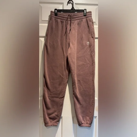 adidas purple sweatpants size m relaxed fit joggers comfy fall athleisure - Picture 2 of 8